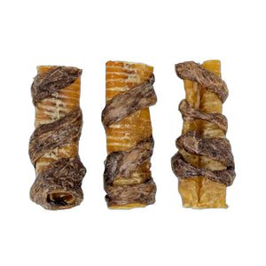 Honey I'm Home Wheezy Wraps Buffalo Trachea Chews 8oz (3 count)