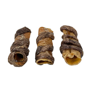 Honey I'm Home Wheezy Wraps Buffalo Trachea Chews 8oz (3 count)
