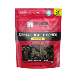 Indigenous Smoked Bacon Flavored Grain-Free Mini Dental Dog Treats (40ct)