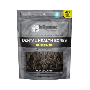 Indigenous Beef Collagen Grain-Free Mini Dental Dog Treats (40ct)