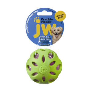 JW Pet Crackle Heads Ball, Assorted Colors