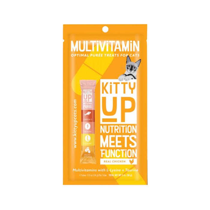 Kitty Up Lickable Puree Supplement Treats - MultiVitamin, L-Lysine & Taurine in Chicken 2oz