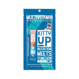Kitty Up Lickable Puree Supplement Treats - MultiVitamin, L-Lysine & Taurine in Tuna 2oz