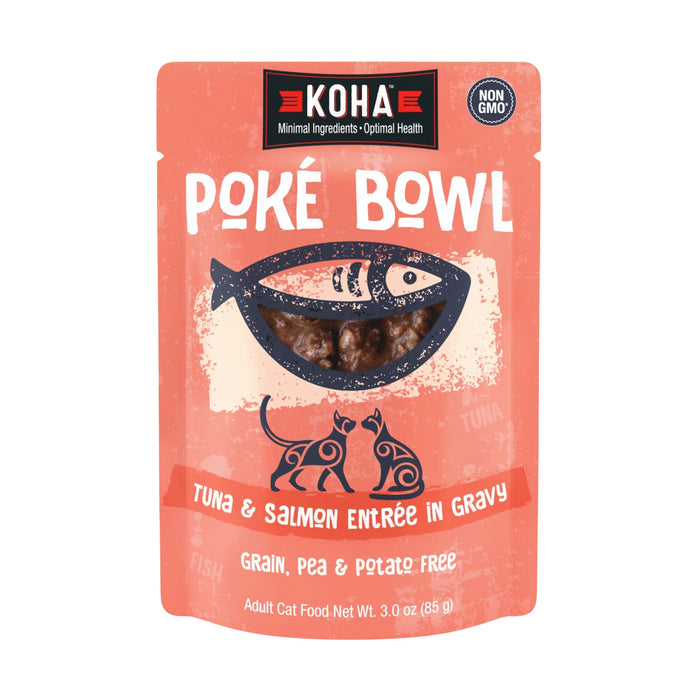 KOHA Poke Bowl Tuna & Salmon Entree Cat Food Pouch