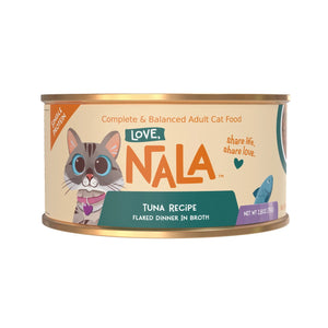 Love Nala Single Protein Flaked Tuna Recipe Cat Food 2.8oz
