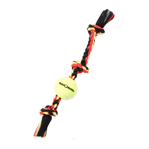 Mammoth 3-Knot Tug Rope Medium with 4" Tennis Ball