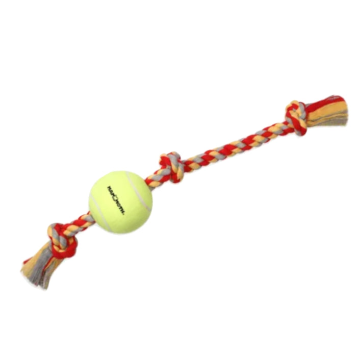 Mammoth Flossy Chew Tug with Big 6" Tennis Ball