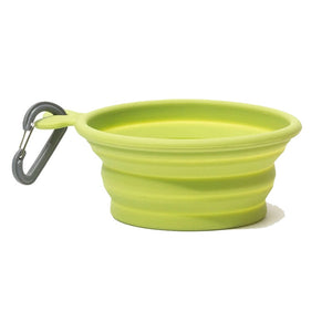 Messy Mutts Silicone Collapsible Travel Bowl 3 Cup - Lime Green