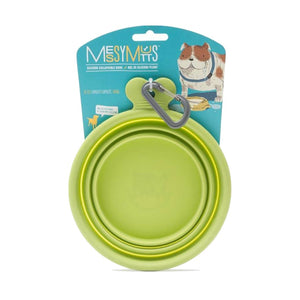 Messy Mutts Silicone Collapsible Travel Bowl 3 Cup - Lime Green