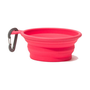 Messy Mutts Silicone Collapsible Travel Bowl 3 Cup - Watermelon Red