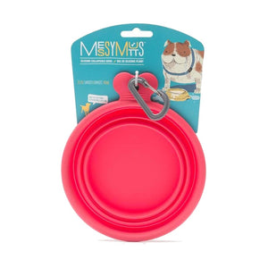 Messy Mutts Silicone Collapsible Travel Bowl 3 Cup - Watermelon Red