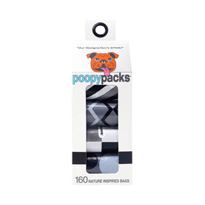 Metro Paws Ultra Degradable Poopy Pack Black Designs (160 count)