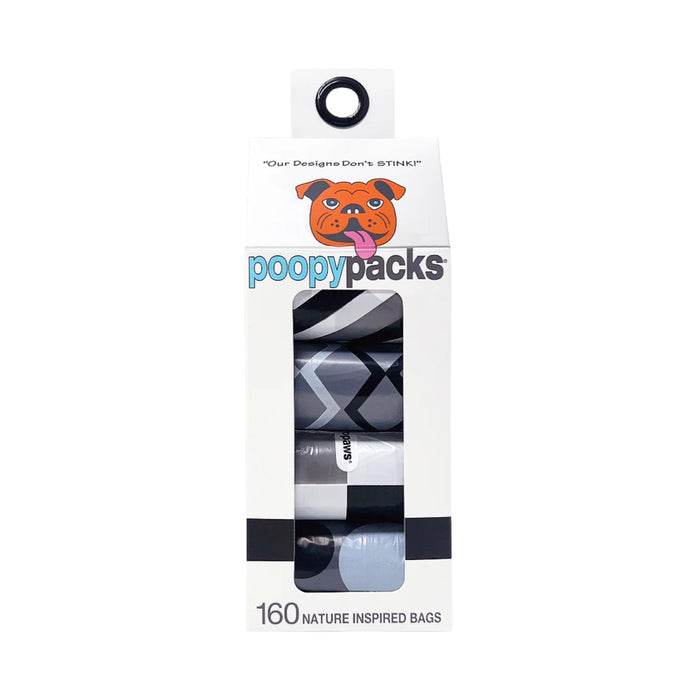 Metro Paws Ultra Degradable Poopy Pack Black Designs (160 count)