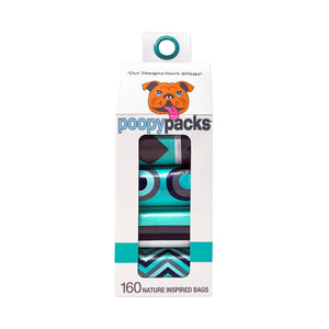 Metro Paws Ultra Degradable Poopy Pack Seafoam Designs (160 count)