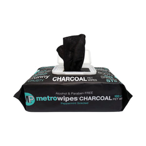 Metro Paws Pet Wipes Charcoal Peppermint (100 count)