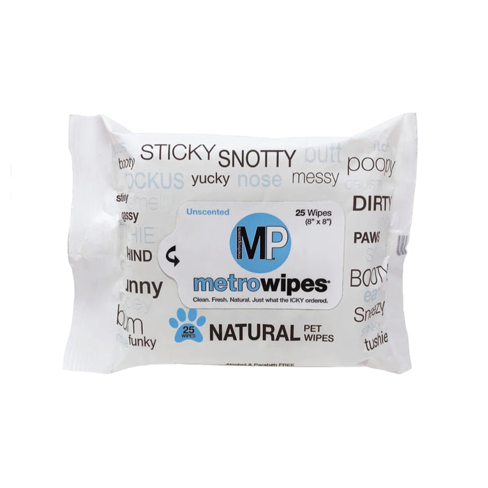 Metro Paws Pet Wipes Hypo-Allergenic Natural Unscented