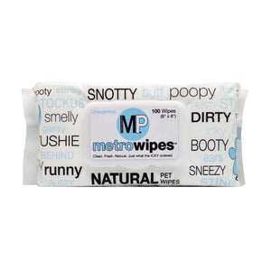 Metro Paws Pet Wipes Hypo-Allergenic Natural Unscented