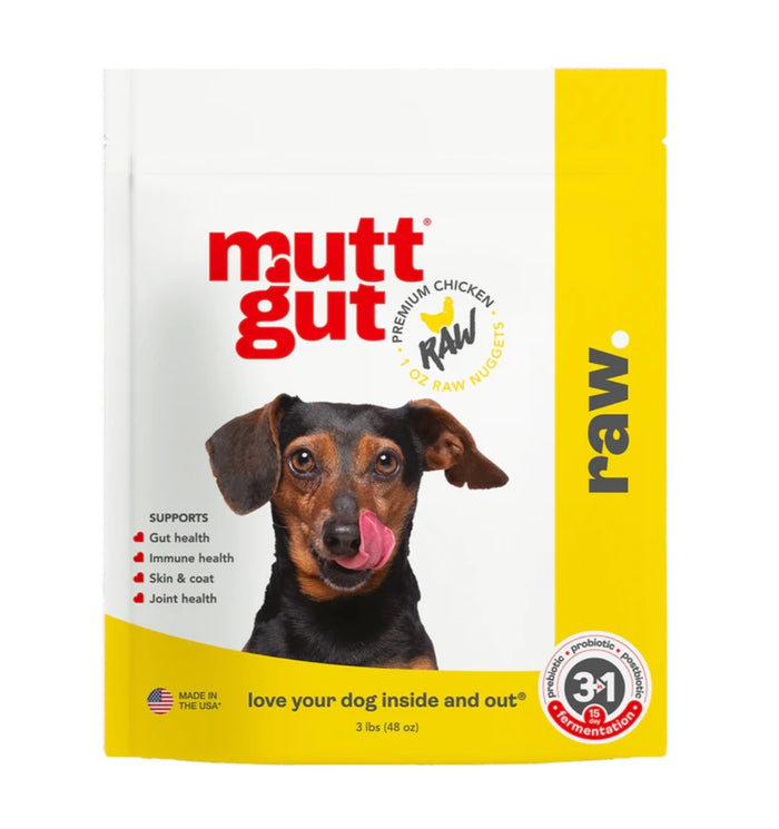 Mutt Gut Microbiome Chicken Recipe Raw Dog Food – Furly's Pet Supply