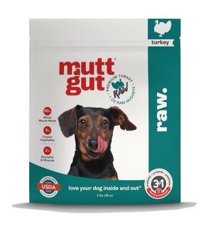 Mutt Gut Microbiome Turkey Recipe Raw Dog Food