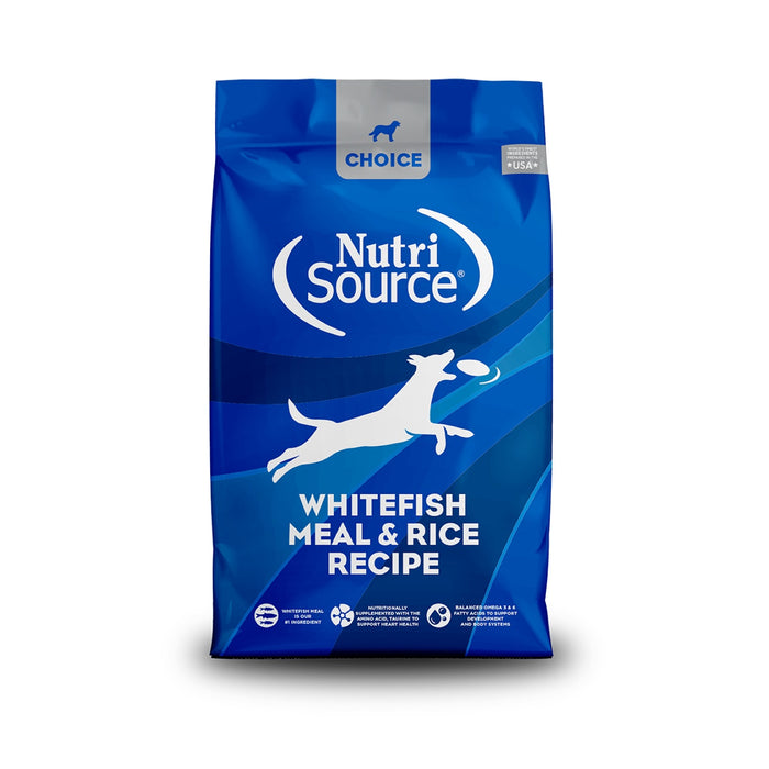 NutriSource Choice Whitefish Meal & Rice Recipe 30lb