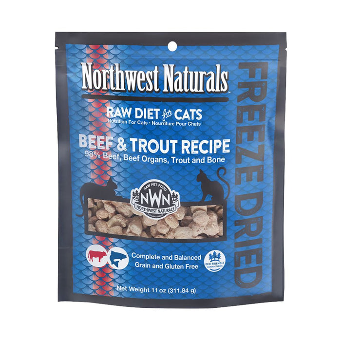 Northwest Naturals Cat Freeze-Dried Beef & Trout Recipe 11oz