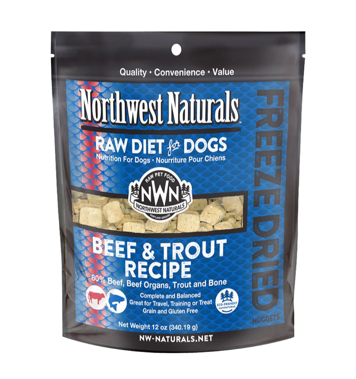 Northwest Naturals Freeze-Dried Beef & Trout Dog Food 12oz