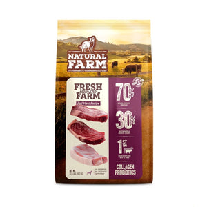 Natural Farm Real Meat Recipe Beef Pork Lamb & Collagen Dry Dog Food