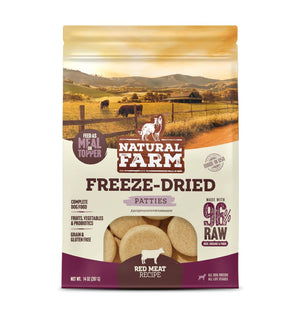 Natural Farm Red Meat Beef & Meat Freeze-Dried Patties 14oz