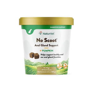 NaturVet No Scoot Plus Pumpkin Soft Chews Digestive Supplement 6.3oz (60ct)