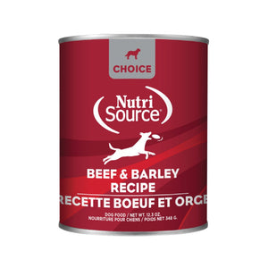 Nutrisource Choice Beef & Barley Entrée Canned Dog Food