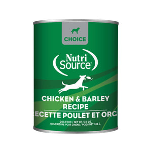 Nutrisource Choice Chicken & Barley Entrée Canned Dog Food