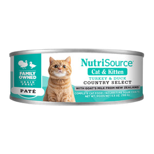 Nutrisource Cat Grain Free Country Select Duck Turkey Can 5.5oz