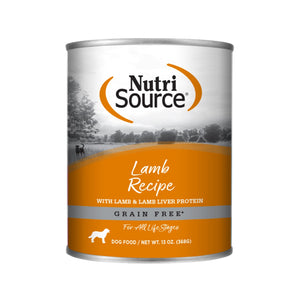 Nutrisource Grain-Free Lamb Formula Dog Food Can