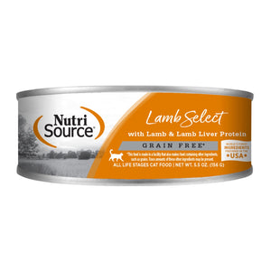 Nutrisource Cat Grain Free Lamb Select Lamb & Liver Can 5.5oz