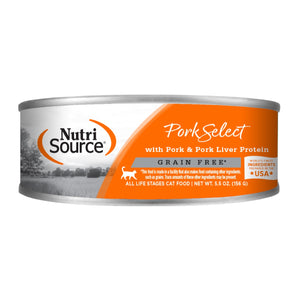 Nutrisource Cat Grain Free Pork Select Pork & Liver Can 5.5oz
