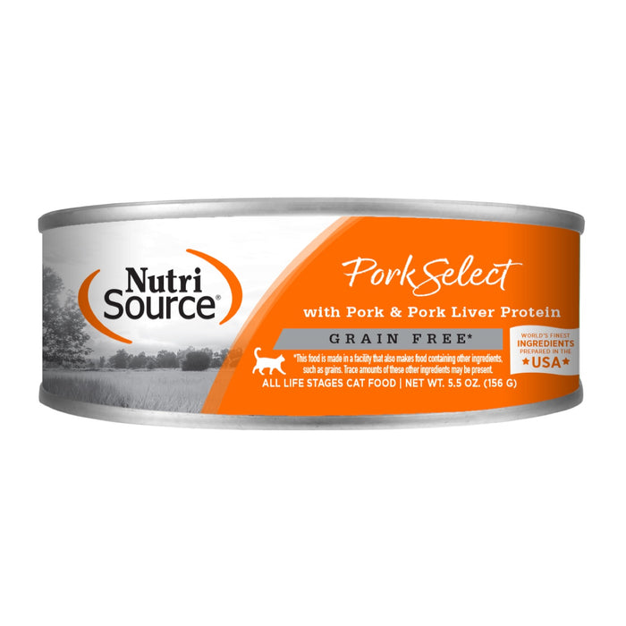 Nutrisource Cat Grain Free Pork Select Pork & Liver Can 5.5oz
