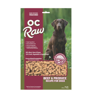 OC Raw Beef & Produce Freeze-Dried Raw Meaty Rox (Bite Size) 20oz