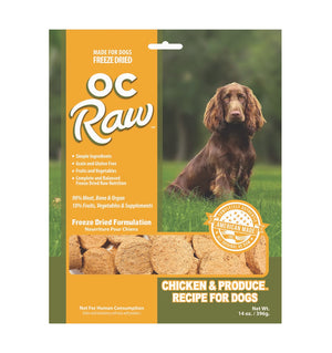 OC Raw Chicken & Produce Freeze-Dried Raw Sliders 14oz