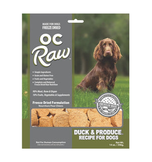 OC Raw Duck & Produce Freeze-Dried Raw Sliders 14oz