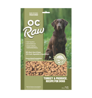 OC Raw Turkey & Produce Freeze-Dried Raw Meaty Rox (Bite-Size) 20oz