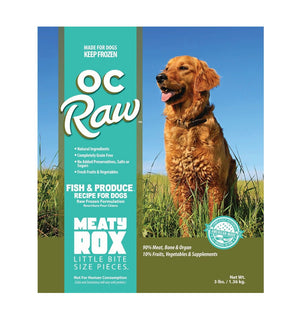 OC Raw Fish & Produce Meaty Rox (Bite-Size) Frozen Raw Dog Food