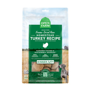 Open Farm Homestead Turkey Freeze Dried Raw Patties 17.5oz