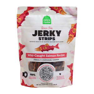 Open Farm Grain-Free Wild-Caught Salmon Jerky Strips 5.6oz