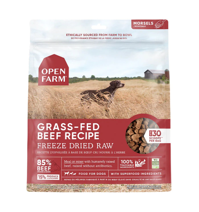 Open Farm Beef Grass-Fed Freeze Dried Raw Dog Food