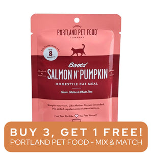Portland Pet Boots' Salmon & Pumpkin Cat Meal Pouch 2.6oz