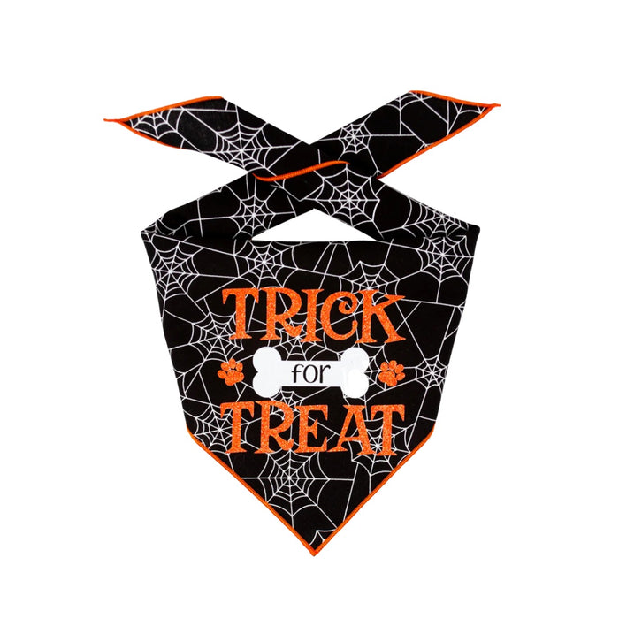 Paisley Paw Halloween Trick for Treat Glitter Bandana