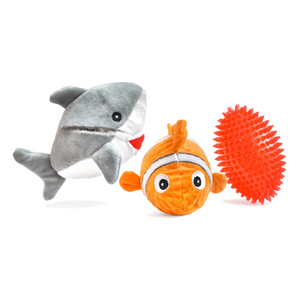 Patchwork Prickles Shark & Fish 3-Part Toy