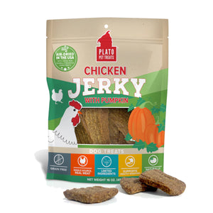 Plato Chicken with Pumpkin Jerky