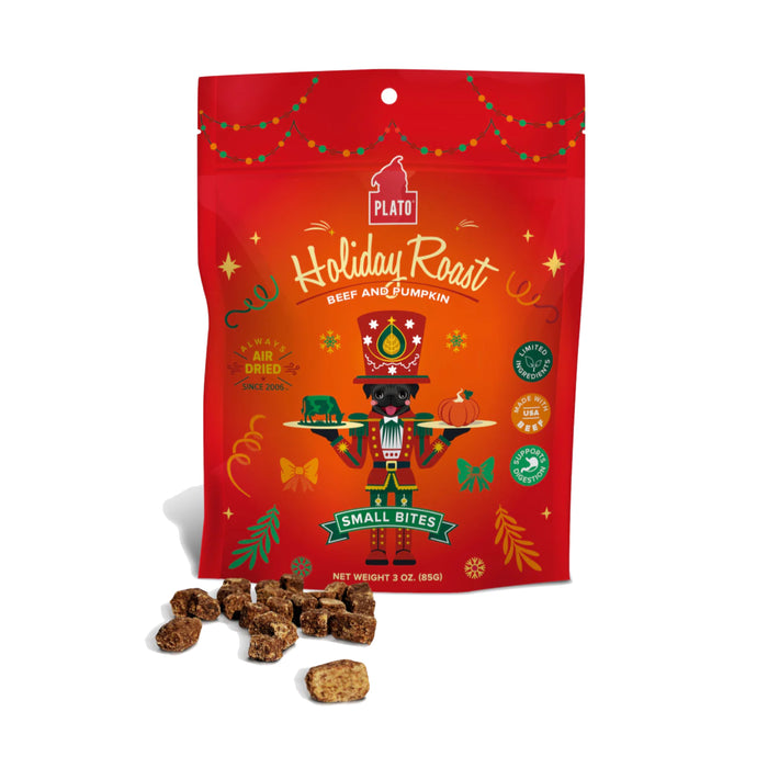 Plato Holiday Roast Beef & Pumpkin Jerky Bites 3oz
