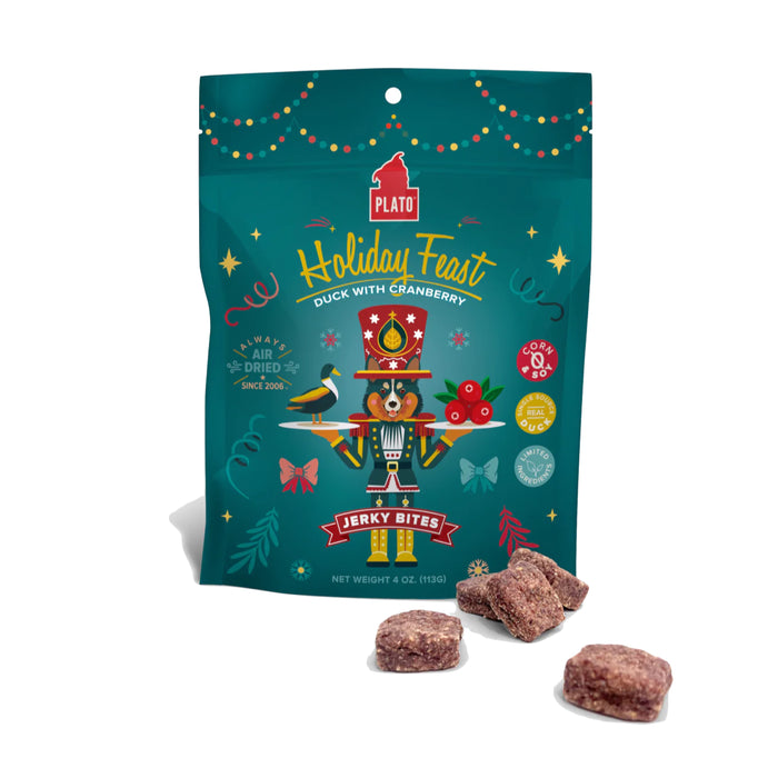 Plato Holiday Feast Duck & Cranberry Jerky Bites 4oz